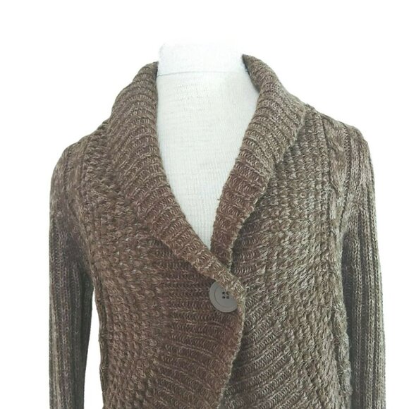 Rue21 Size XL Cardigan Sweater Womens  Brown Chunky Knit Button Front Casual - Picture 3 of 8
